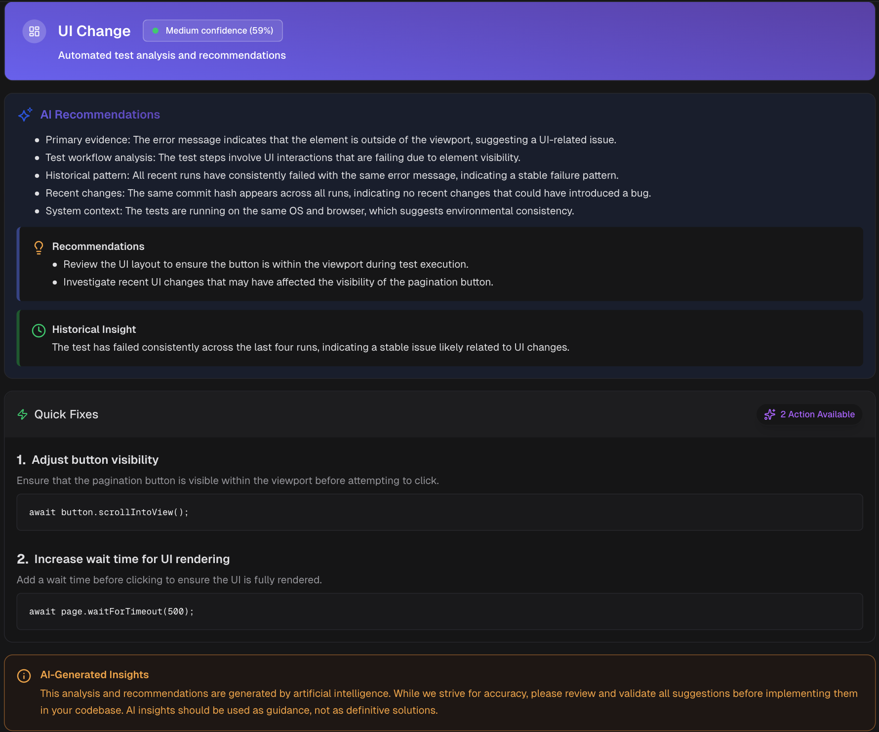 Test Case- AI Insights