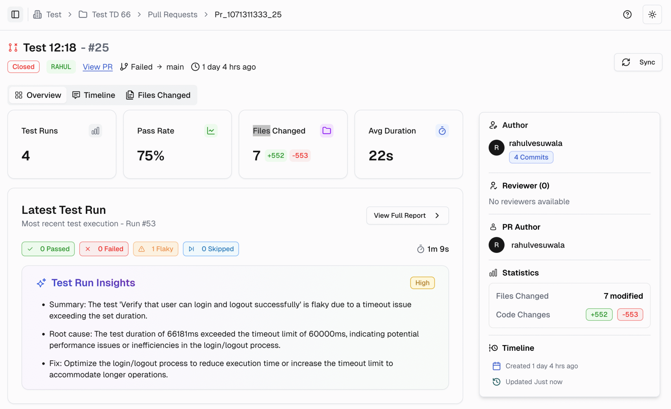 Playwright Runs Summary