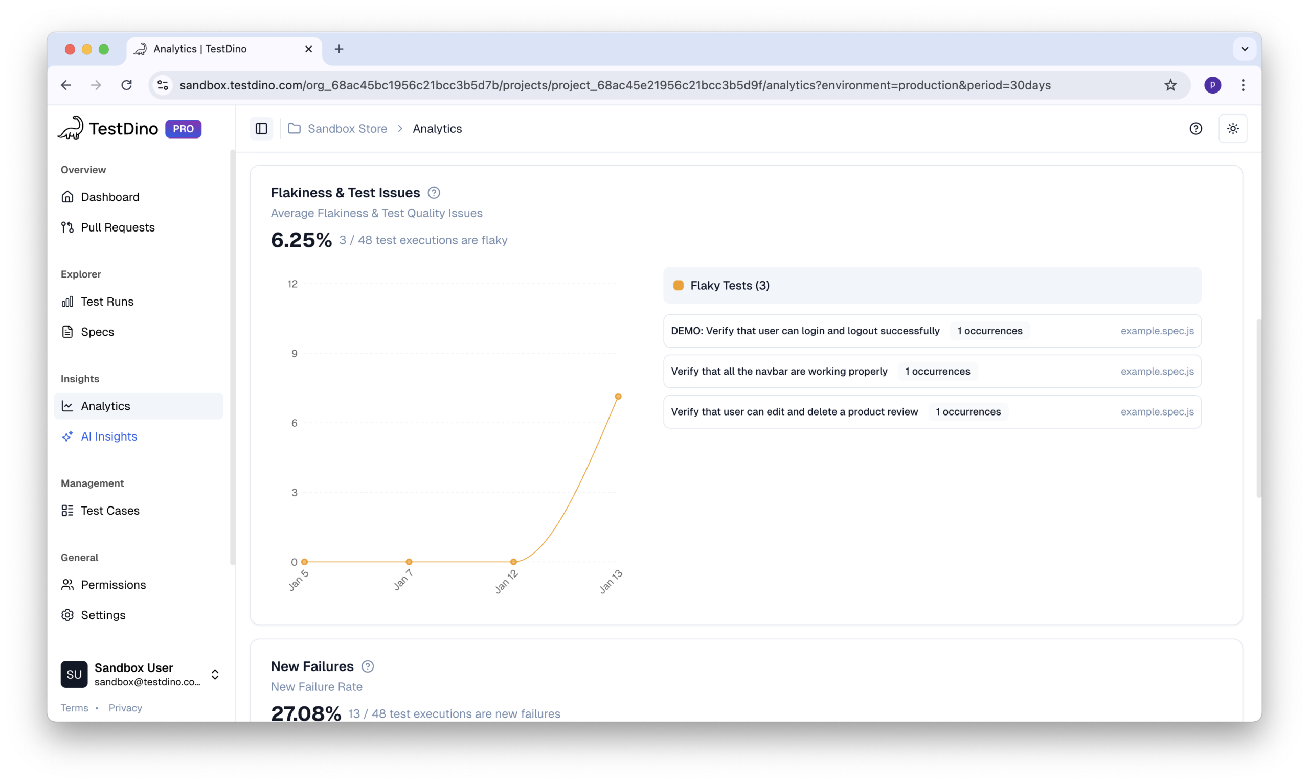 Flakiness & Test Issues