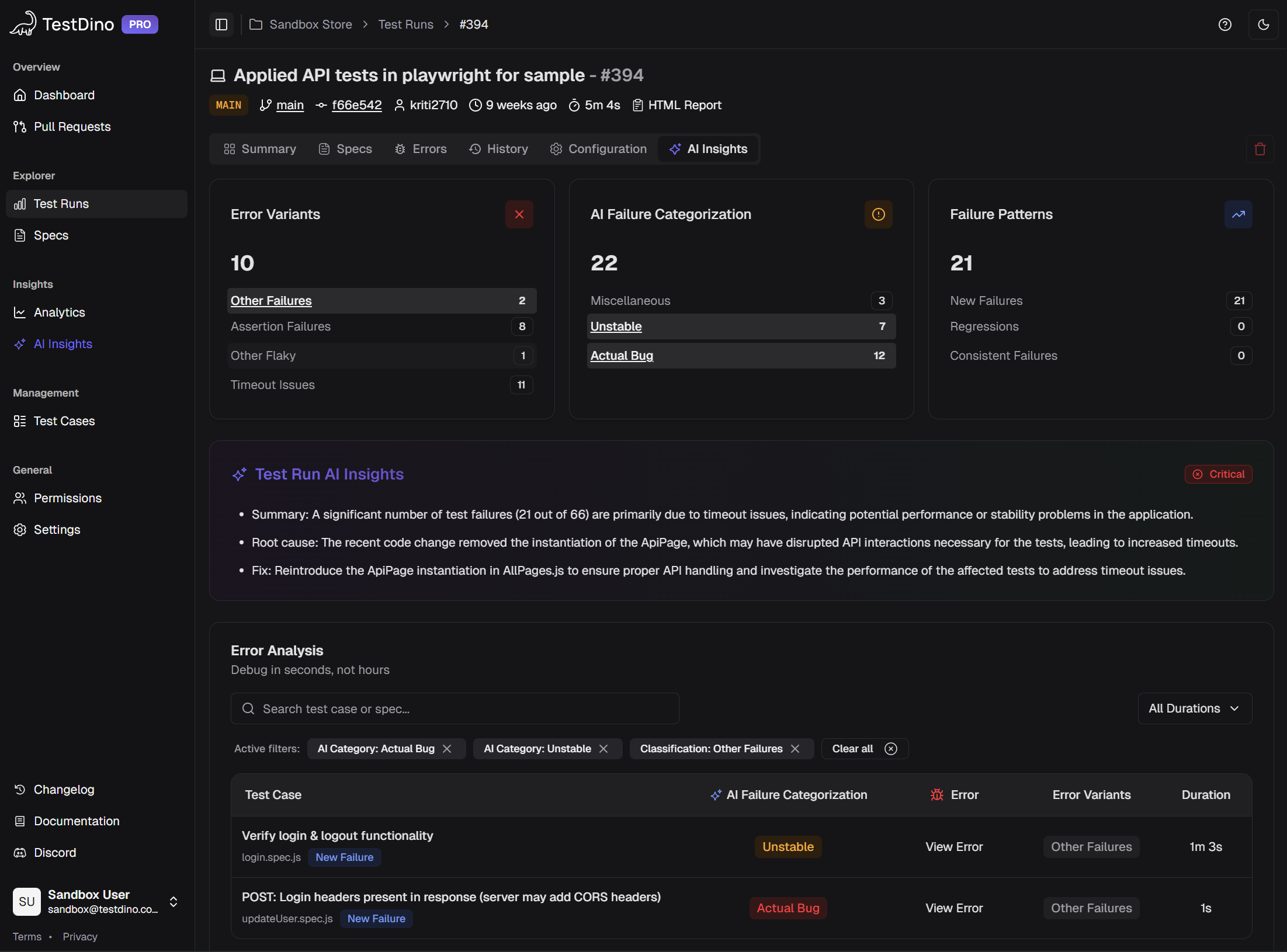 AI-native test intelligence