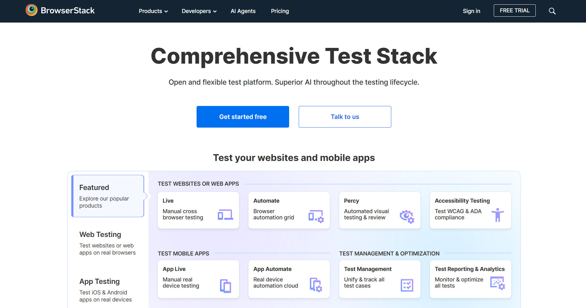 BrowserStack Test Observability dashboard showing flaky test detection and video recordings